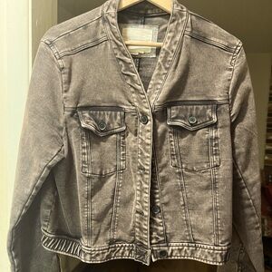 Anthropologie Jean Jacket, Black. Size LG